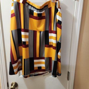 Geometric Pattern Ashley Stewart Skirt - Size 20W New with Tags